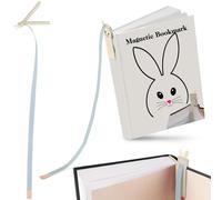 Superior Essentials Magnetic Bookmark-Genuine Leather, Single Long Ribbon Bible Bookmark for Book Lovers-Amplify Your Love for Books with Our Elegant Ribbon Page Marker (Bunny, 1PC)