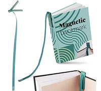Superior Essentials Planner Magnetic Bookmark - Genuine Leather, Single Long Ribbon Bible Bookmark for Book Lovers - Amplify Your Love for Books with Our Elegant Ribbon Page Marker (1PC, Aqua Blue)