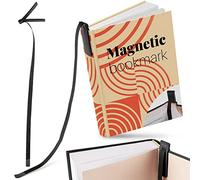 Superior Essentials Planner Magnetic Bookmark - Genuine Leather, Single Long Ribbon Bible Bookmark for Book Lovers - Amplify Your Love for Books with Our Elegant Ribbon Page Marker (1PC, Black)