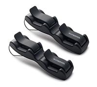 Superior Essentials Sunglass Holder for Car Visor - Eyeglass Car Mount with Double-Ends Sunglasses Holder Organizer, Universal Car Sunglass Holder Clip, Suitable for All Size Eyeglasses (2 Pack Black