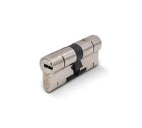 Superior Euro Double Cylinder TS007 1 Star British Standard Door Lock Barrel Brass or Nickel Finish Euro Profile Lock for uPVC Composite Wooden Doors (Nickel, 35/50)