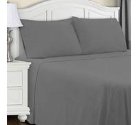 Superior Extra Soft All Season 100% Brushed Cotton Flannel Solid Bedding Pillowcase Set - Grey, King Size