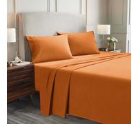 Superior Flannel-SH Sheet Set, Queen, Pumpkin
