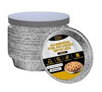 Superior Foil Pie Dishes with Lids Set for Baking, 9 Inch Round Pack of 20