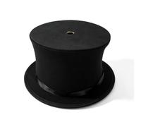 Superior Folding Top Hat Magic Tricks Foldable Classic Shape Design Magician Show Accessories(A hole in the top)