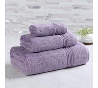 SUPERIOR Heritage Egyptian Cotton 3 Piece Towel Set, Heavyweight Towels for Bathroom, Guest Bath, Luxury Home Decor, Plush Absorbent Essentials, Includes 1 Bath, 1 Hand, 1 Face Towel, Royal Purple