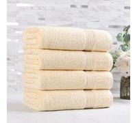 Superior Heritage Egyptian Cotton Bath Towel Set, Large Body Towels for Home Bathroom, Master, Guest Bath Decor, Plush, Absorbent Basics, Spa, Hotel, Resort, Luxury Essentials, Set of 4, Canary