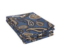 Superior Impressions Flannel Pillowcase Set, Cotton, Paisley Navy Blue, Standard