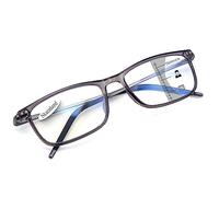 Superior Lightweight Progressive Multifocus Reading Glasses Men Aluminum Arm TR90 Frame Blue Light Blocking Multifocal Computer Readers Spring Hinge No Line (Distance Range 20ft) +2.0