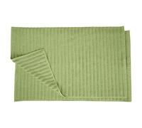 Superior Lined Bath Mat Set, 100 Percent Combed Cotton, Terrace Green, 22 x 35-Inch, 2-Piece