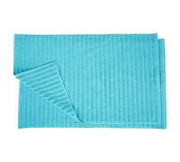 Superior Lined Bath Mat Set, 100 Percent Combed Cotton, Turquoise, 22 x 35-Inch, 2-Piece