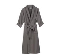 Superior Long-Staple Cotton Unisex Waffle Weave Bath Robe, Large,Charcoal