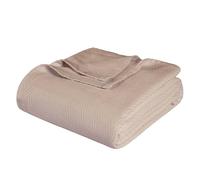 Superior Metro All-Season Cotton Blanket, Woven Blanket for Couch, Bed, Bedding, Farmhouse, Home Essentials, Cute and Cozy Bohemian Blankets, Herringbone Weave, Throw Size, Khaki