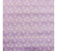 Superior Polycotton Digital Print Fabric Ditsy Ducks Pattern - 114cm Wide - Lilac - Per A5 Sample