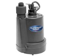 Superior Pump 91250 1/4 HP Submersible Thermoplastic Utility Pump, 120 V, White