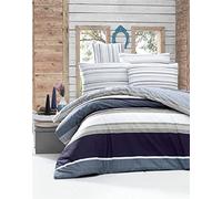 Superior Slumber Duvet Cover with Pillow Case Bedding Set - Savoy Blue - 100% Cotton - zip closure. (King 225 x 220 cm)