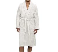 Superior Unisex Egyptian Terry Cotton Large Bath Robe, White, Long-Staple Combed