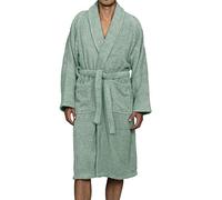 Superior Unisex Egyptian Terry Cotton Small Bath Robe, Sage, Long-Staple Combed, Standard