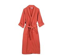 Superior Waffle Weave Cotton Unisex Bathrobe with Belt, Soft and Absorbent Robe for Men and Women, Bath Essentials, Long, Plush, Fluffy Robes for Shower, Spa, Resort, Honeycomb Solid, Small, Coral