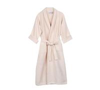 Superior Waffle Weave Cotton Unisex Bathrobe with Belt, Soft and Absorbent Robe for Men and Women, Bath Essentials, Long, Plush, Fluffy Robes for Shower, Spa, Resort, Honeycomb Solid, Small, Cream