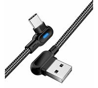 superior ZRL USB Type C Cable, 90 Degree with Led Light Nylon Braided Type A to C Charger for Samsung Galaxy S10+/S9+/Note 8 9 /Huawei P30 P20 Pro OnePlus 6 7 Pro(0.8/3.3/6.6 FT)