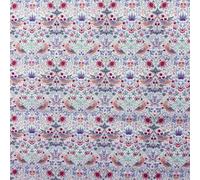 Superiorr Polycotton Digitally Printed William Morris Designs - 114cm Wide - Strawberry Thief Pastel Lilac - Per Half Metre