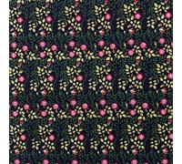 Superiorr Polycotton Digitally Printed William Morris Designs - 114cm Wide - Sweet Briar Ebony - Per Half Metre