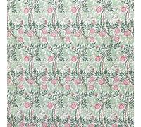Superiorr Polycotton Digitally Printed William Morris Designs 114cm Wide - Sweet Briar Pastel Green - Per A5 Sample
