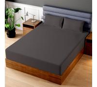 Superity Linen Fitted Sheet - 100% Cotton California King Size Mattress Cover - Soft, Smooth, and Comfortable - 200 Thread Count - Bed Sheet Stretches to 16 inches for Snug Fit.