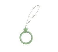 SUPERIXO Silicone Lanyard Ring Strip Star Shape Colourful Green for Mobile Phone, Camera, Keys, USB Sticks
