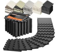 SUPERJARE Gym Floor Mats, EVA Foam Puzzle Exercise Mats, Interlocking Floor Mats, Cushioned Foam Floor Tiles, Gym Flooring Workout Mat for Home Gym, Playroom, Garage, 18 PCS, 12.6"x12.6"x0.4", Black