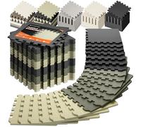 SUPERJARE Gym Floor Mats, EVA Foam Puzzle Exercise Mats, Interlocking Floor Mats, Cushioned Foam Floor Tiles, Gym Flooring Workout Mat for Home Gym, Playroom, Garage, 24 PCS, 12.6"x12.6"x0.4