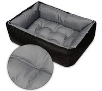 Superkissen24. Pet Bed for Dog and Cat - Dog Sofa - Washable - Small, Medium and Big Dogs - M - Grey