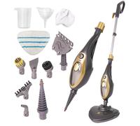 SUPERLEX 12-in-1 Multi-Function Steam Mop & Handheld Cleaner | 1500W Fast Heating for Hard Floors, Carpets, Windows, Upholstery | Gold & Black