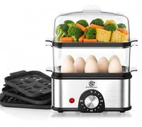 SUPERLEX 2-Tier Electric Egg Boiler & Stainless Steel Food Steamer