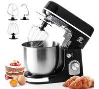 SUPERLEX 3-in-1 Stand Mixer 5L with 8 Speeds, Kitchen Machine with Pulse with Dough Hook, Whisk, Eggbeater Attachment for Baking Cake Bread, 1300W