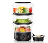 SUPERLEX 3-Tier Electric Food Steamer 7.5L, 550W BPA Free Vegetable Steamer