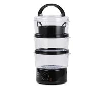 SUPERLEX 3 Tier Food Steamer 7.5L Electric Vegetable Steamer Cooker with Stackable Baskets and Rice Bowl 60 Minute Timer 550W Egg Boiler Healthy Cooking for Rice Fish Meat Dumplings