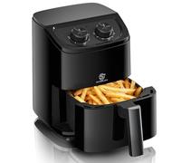 SUPERLEX Air Fryer 2.3L Compact Small Air Fryer 1200W with 30min Timer 80-200°C Temperature Control Detachable Non Stick Basket Auto-Shut Off Overheat Protection for Healthy Cooking