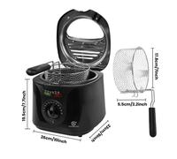 SUPERLEX Deep Fat Fryer Electric Observation Window Chip Pan Non-Stick Basket [EEK: A++]