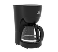 SUPERLEX Filter Coffee Machine, 1.25L Drip Coffee Maker with Anti-Drip, Fast Brewing <12 Mins, Vertical Removable Funnel, Nylon Filter & Boil-Dry Protection, Matte Black