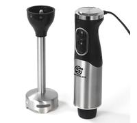 SUPERLEX Hand Blender, 600W Stainless Steel Electric Stick Blender with 2 Speed and Turbo Mode Immersion Blender Handheld for Making Baby Food, Soups, Sauce, BPA-Free (UK Plug)