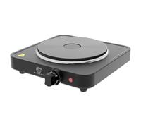 SUPERLEX Hot Plate Electric Hob, Portable Table Top Hob with 2 Ring Heating Plates, Plates Cast Iron Burners for Camping Travel Home Use, Dual Temperature Control and Compact Lightweight (Single)