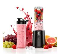 SUPERLEX Mini Blender Portable 400W Blender Smoothie Maker with 2 x 600ml Bottle Compact Jug Blenders One Touch Operation Personal Mixer for Protein Shakes Juices Gym Travel Home Use