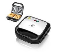 SUPERLEX Sandwich Toaster 2 Slice Toastie Maker with Non Stick Plates Indicator Light Cool Touch Handle Deep Fill Sandwich Maker Auto Temperature Control Panini Press Grill for Cheese Snacks