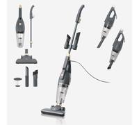 SUPERLEX Stick Vacuum Cleaner Upright Corded Handheld Vacuum Lightweight 600W Powerful Suction for Pet Hair Carpet Floor Furniture 750ml Bagless Dust Tank HEPA Filter Crevice and Brush Tools