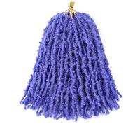 Superlight Butterfly Locs Crochet Hair 12 Inch 6 Packs Color Blue