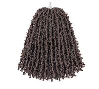 Superlight Butterfly Locs Crochet Hair 12 Inch 6 Packs Color Dark Brown