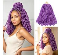 Superlight Butterfly Locs Crochet Hair 12 Inch 6 Packs Color Purple