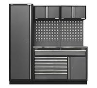 Superline Pro 1.96m Storage System - Stainless Steel Worktop